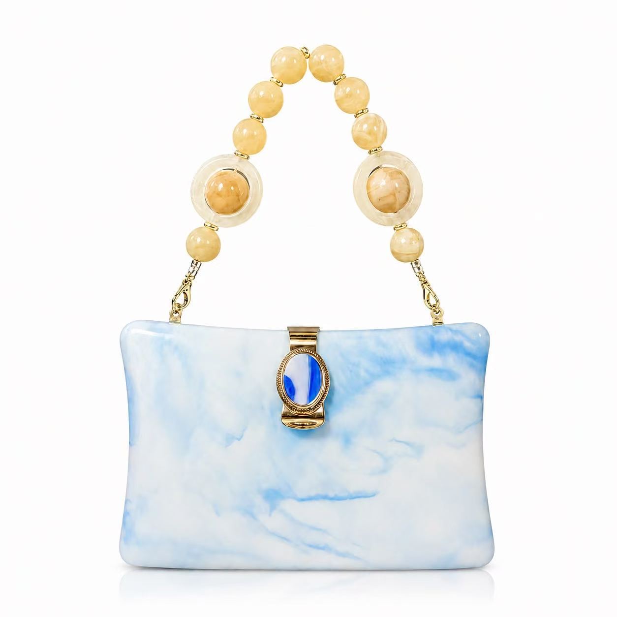 Womens Shell-beaded Evening Bag With A Pearlescent Finish photo 5