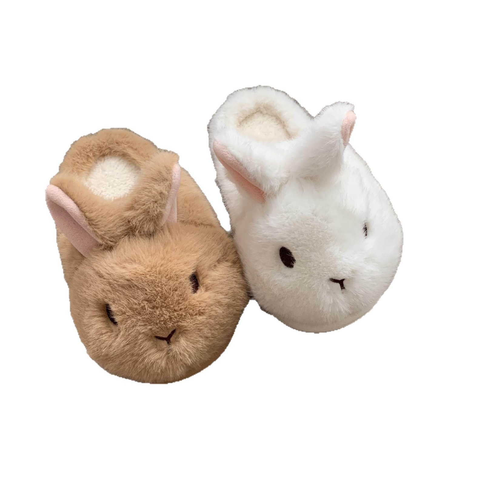 Cute Fluffy Bunny Warm Padded Cotton Slippers For Women photo 2