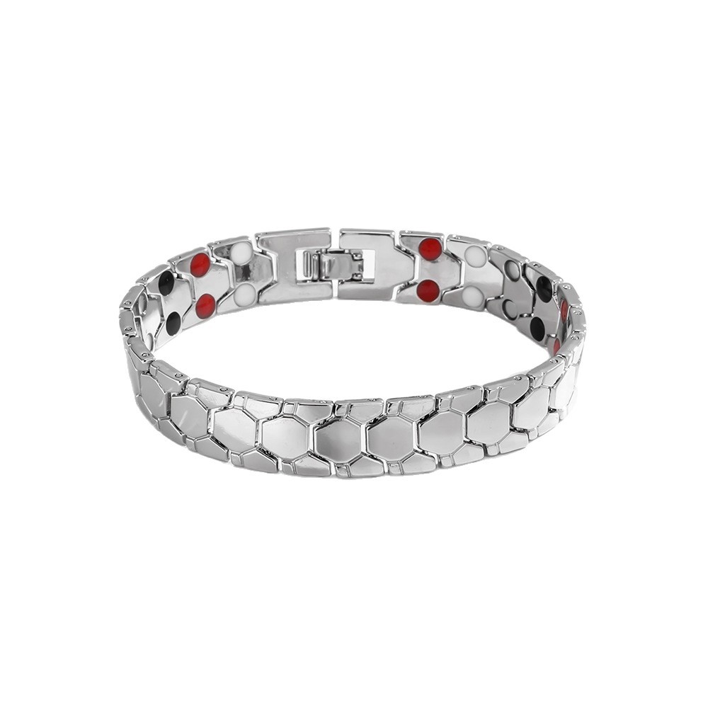 Hexagonal Men's Bracelet With Magnetic Four-in-one Design photo 3