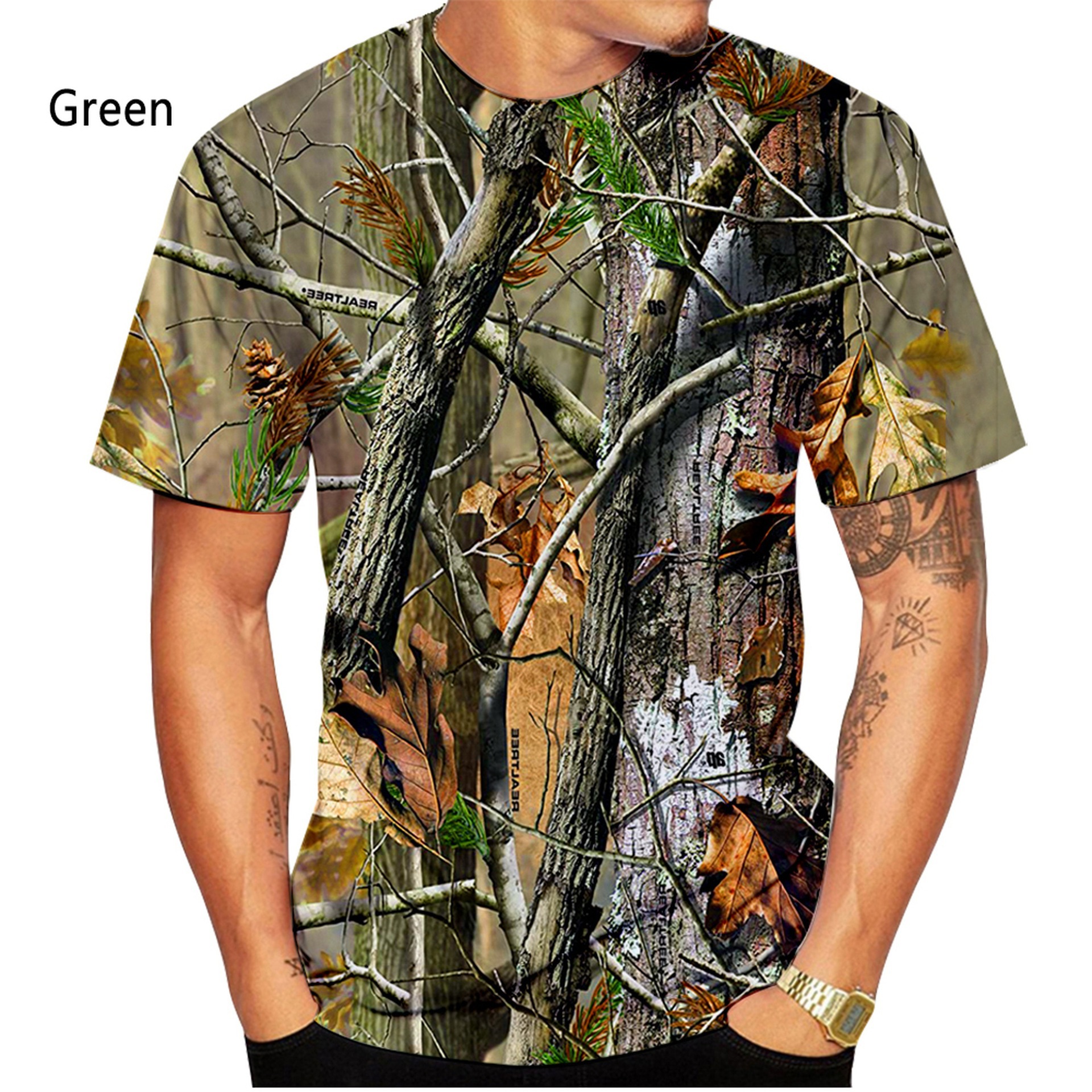 3D Digital-Print Camouflage Mens And Womens Casual Short-Sleeve T-Shirt photo 6