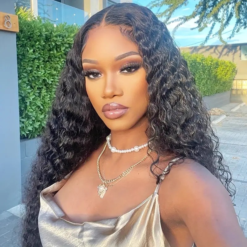 Pre-looped Lace Front African Small Curls Long Curls photo 1