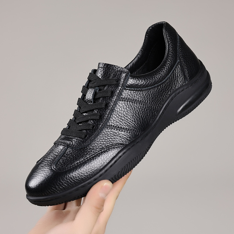 Mens Casual Leather Shoes Breathable Genuine Leather Shoes For Men photo 4