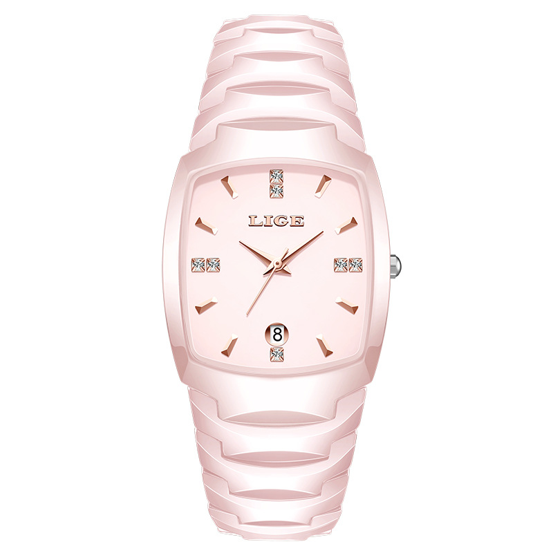 Square Calendar Waterproof Multi-function Sports Couple's Watch Quartz Watch photo 4