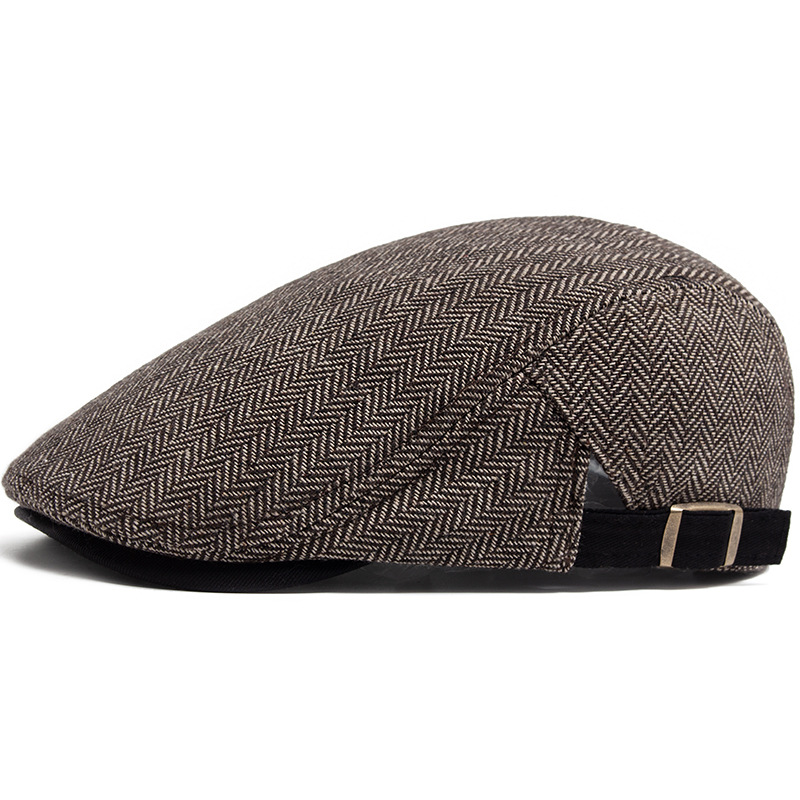Mens Retro Herringbone Peaked Cap photo 4