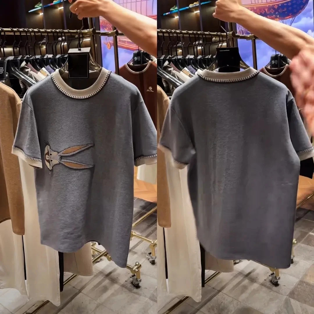 Men's Round-neck Short-sleeve T-shirt With Cartoon Print photo 5