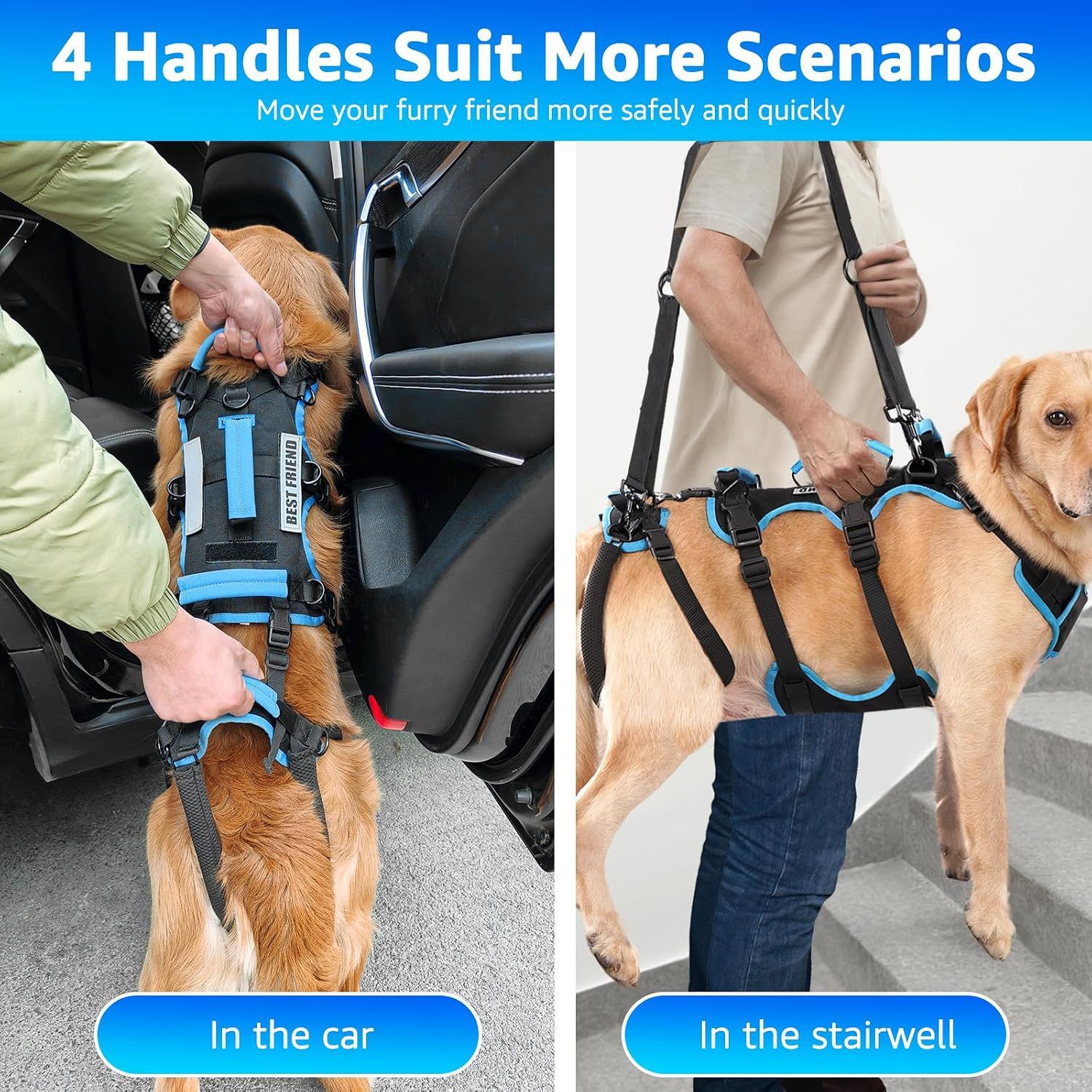 Walking Rehabilitation Training Aid For Senior Dogs Large-breed Dog Harness photo 2
