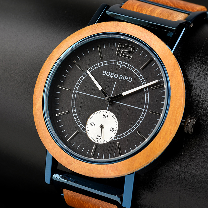 Minimalist-style Classic Wooden Analog Quartz Watch photo 2