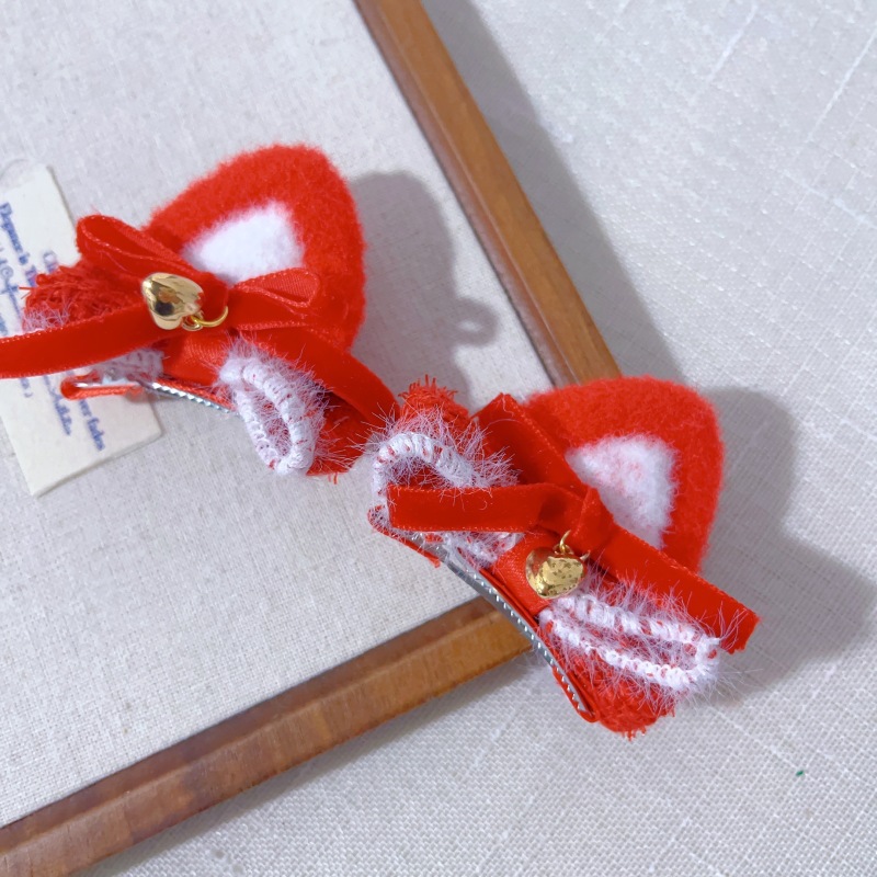 Cute Cat-ear Bow Hair Clip photo 3