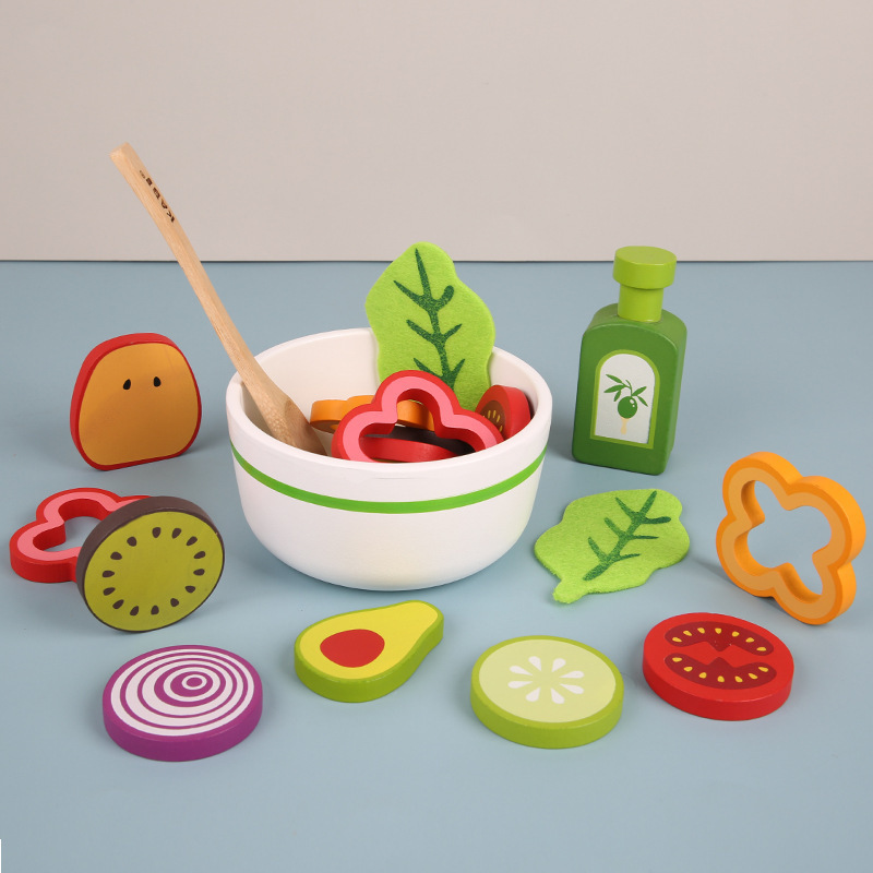 Wooden Role-Playing Kitchen Playset With Food Accessories For Kids photo 4