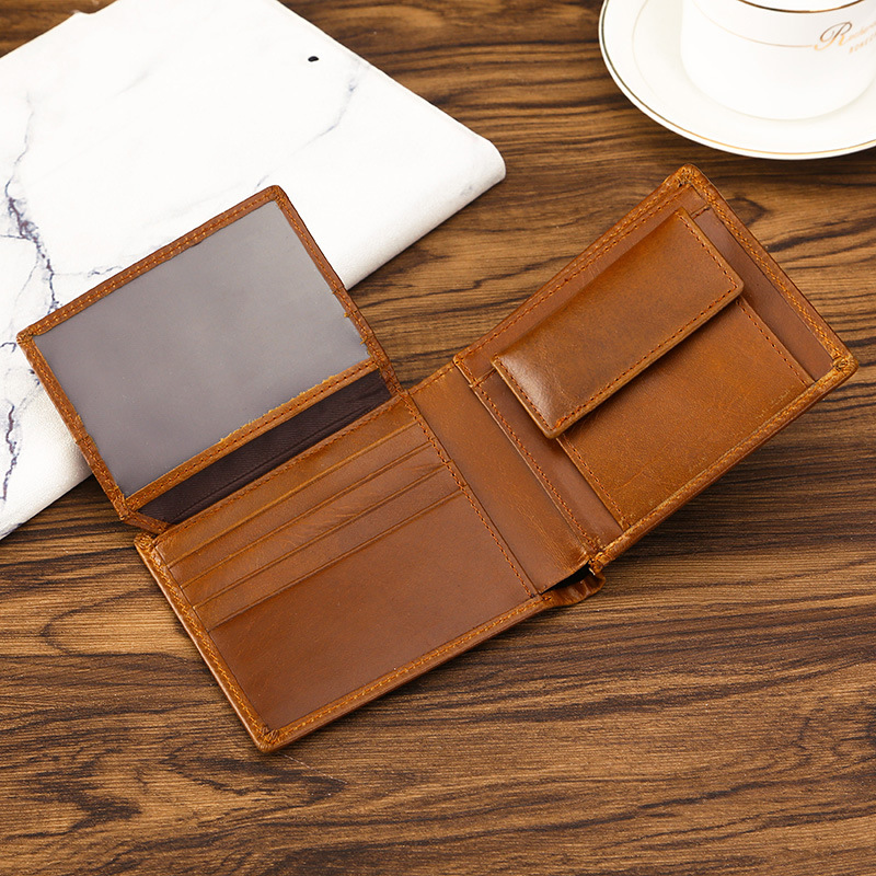 Retro Cowhide Multi-functional Men's Wallet photo 7