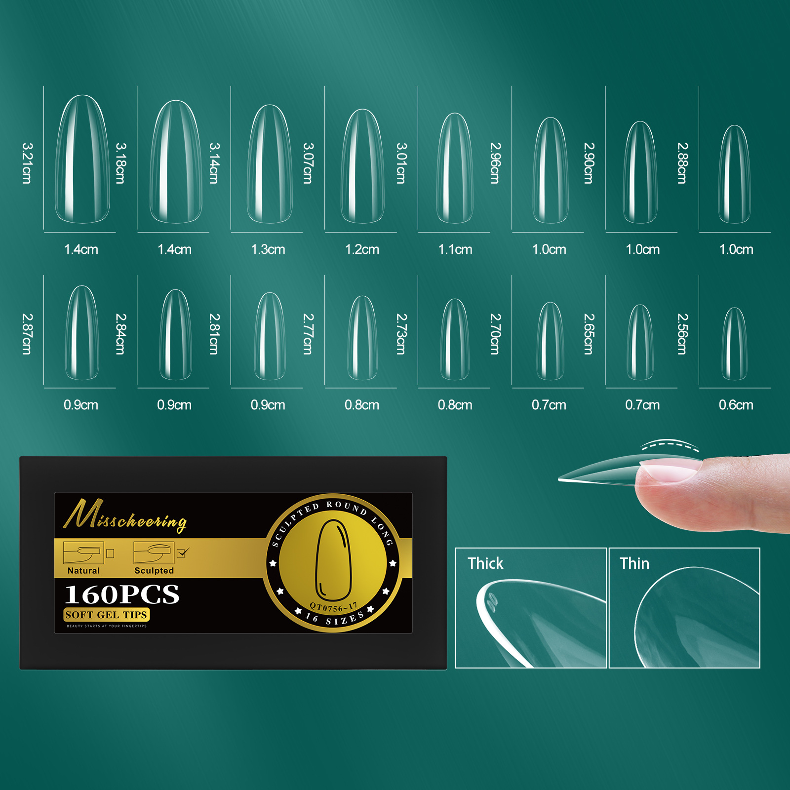 Arched Half-matte False Nails In A Boxed Set Seamless Design photo 6