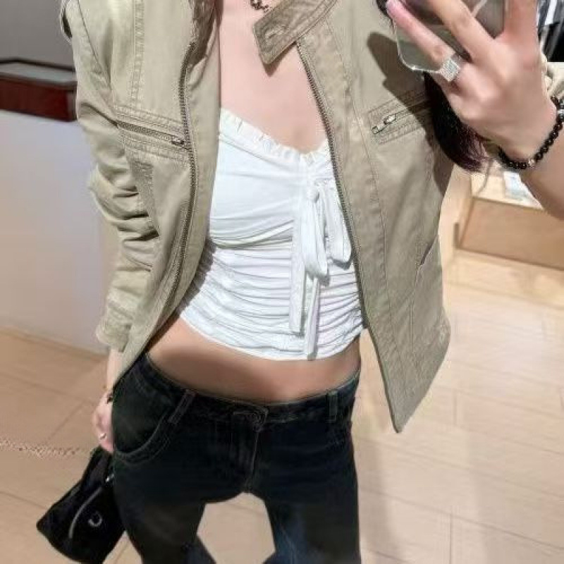 Women's American-style Stand-collar Short Jacket photo 1