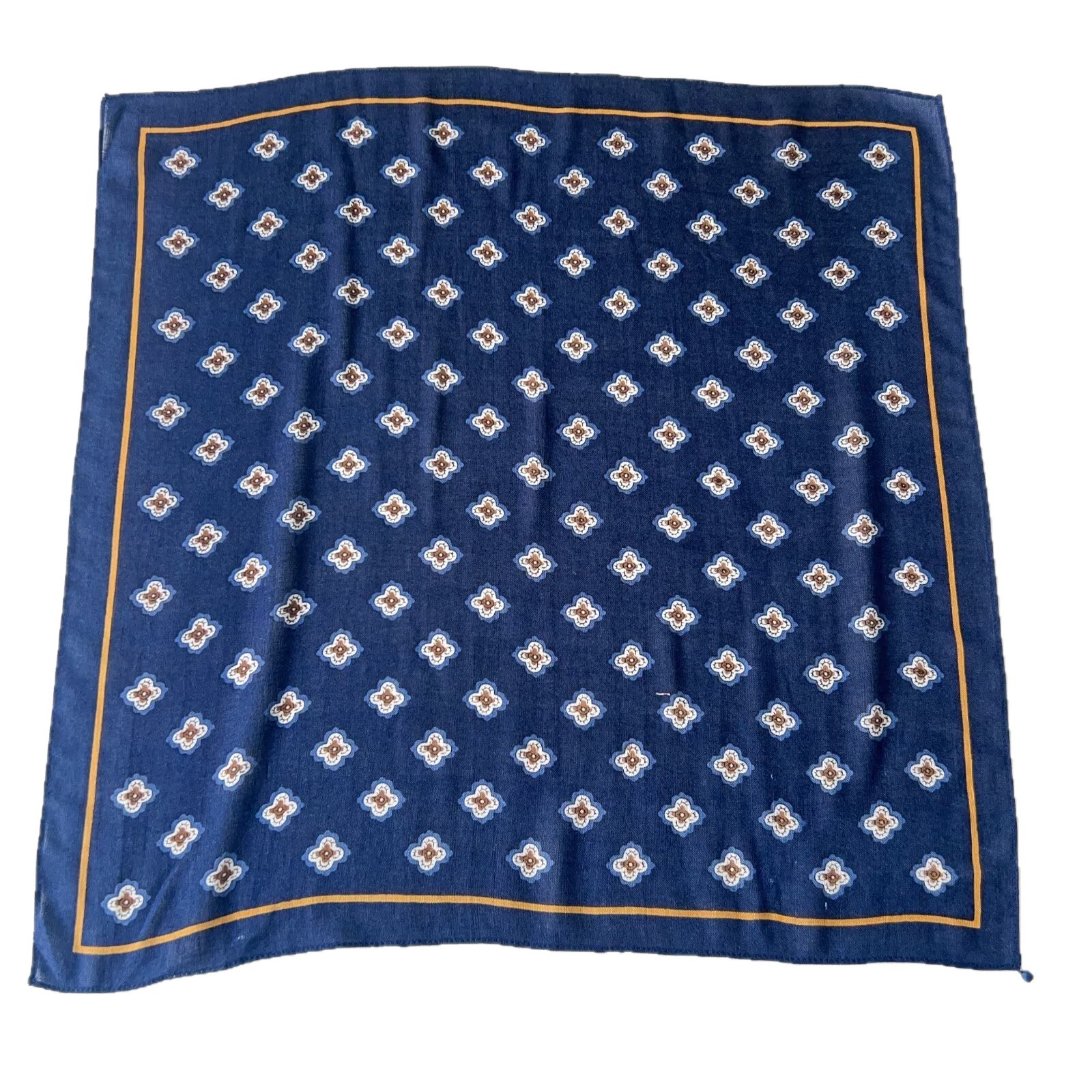 Vintage Geometric Small Flower Tassel Womens Scarf photo 5