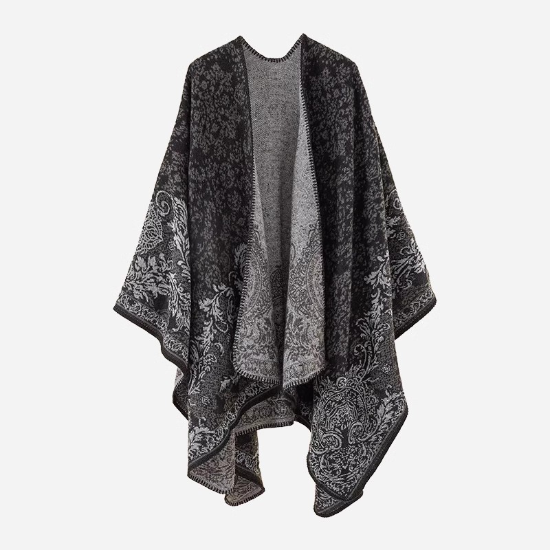 Peacock Blue Shawl Women's Cloak Cape photo 7