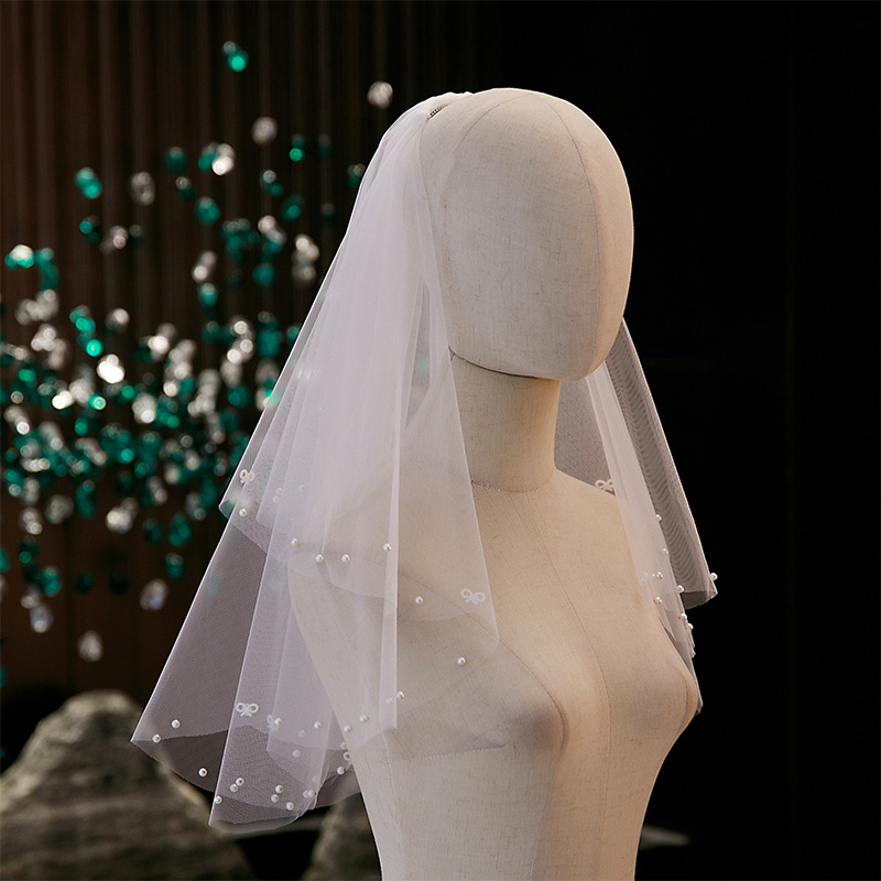 Wedding Hairpiece With Pearl Trim Vintage And Luxurious photo 3