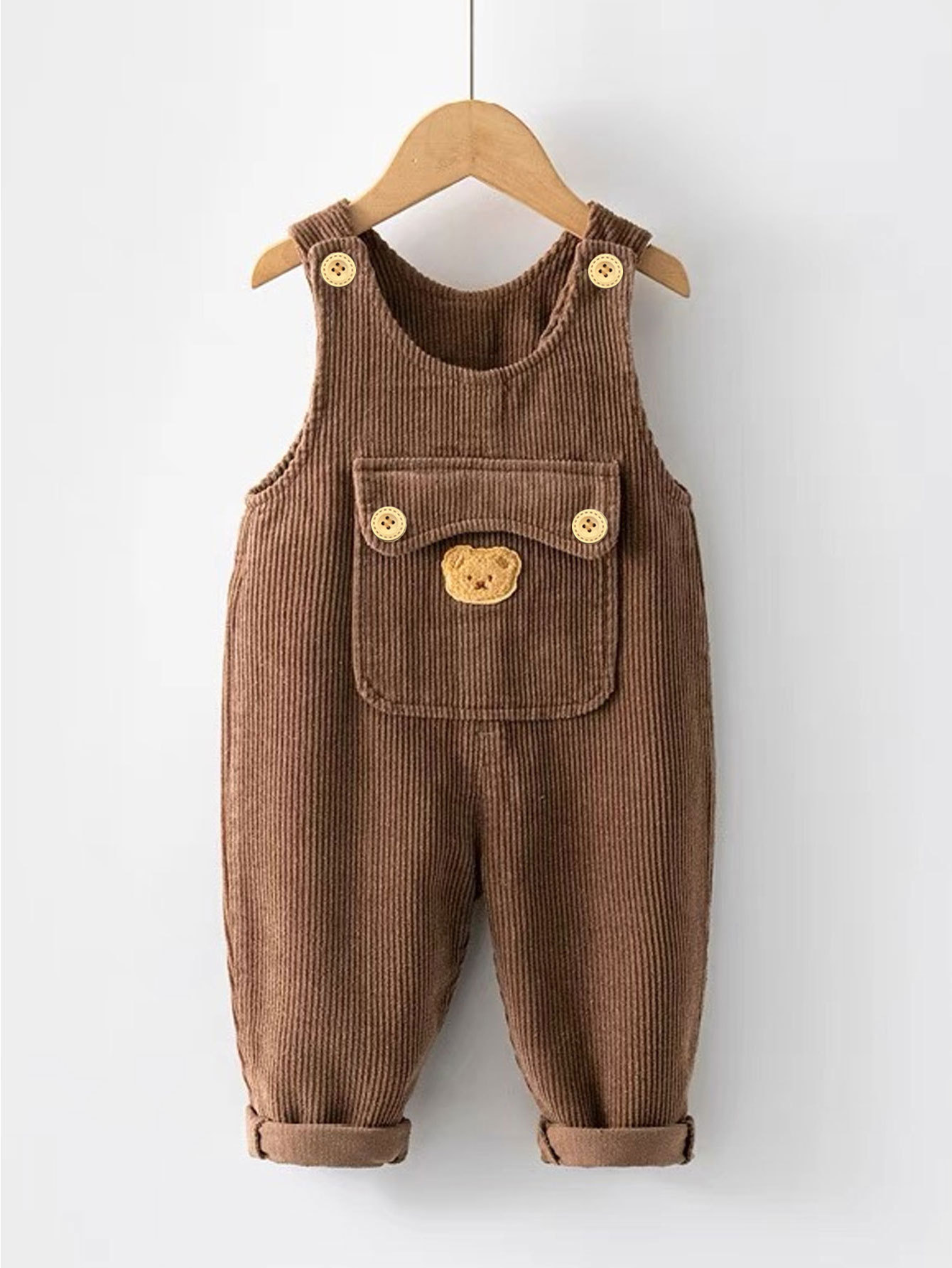 Fashionable Ultra-soft Corduroy Baby Romper photo 4
