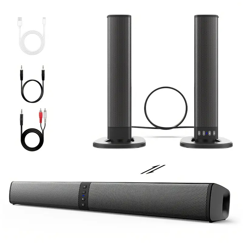 2-in-1 Soundbar For The Living Room Home Bluetooth Speaker With Built-in Soundbar photo 6