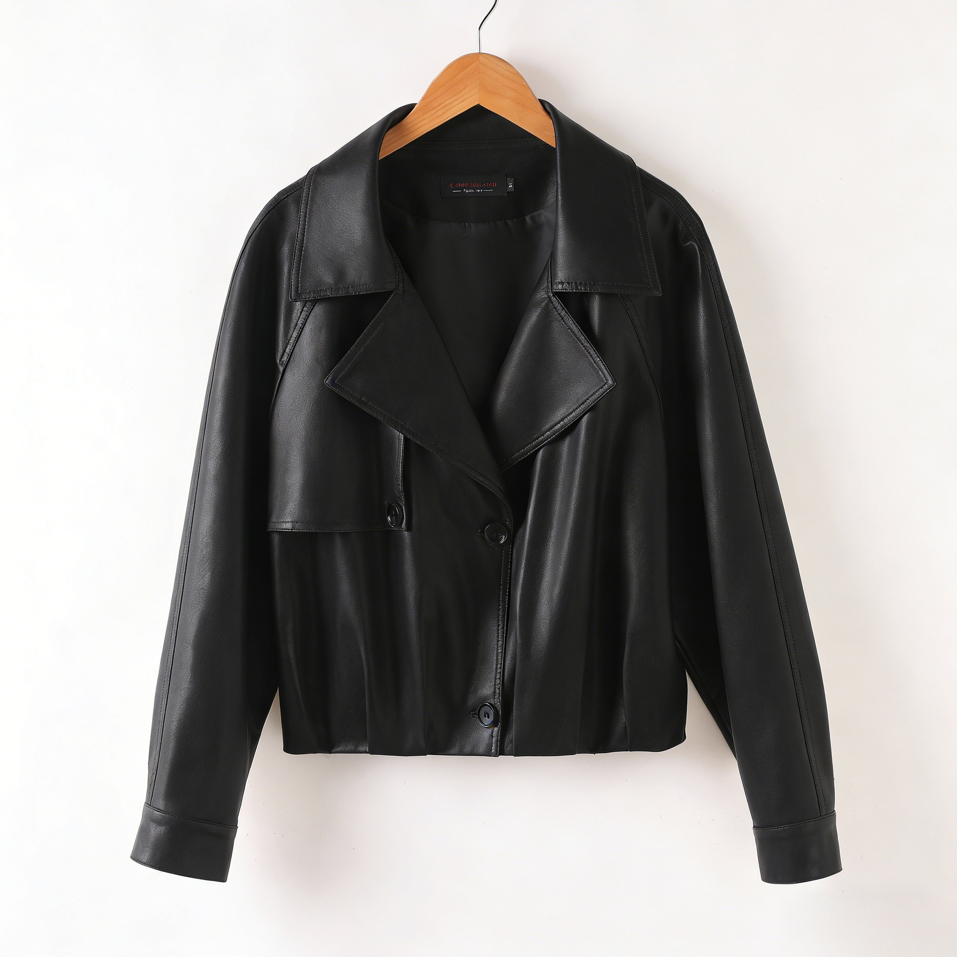 Korean-style Short Leather Jacket For Women photo 7