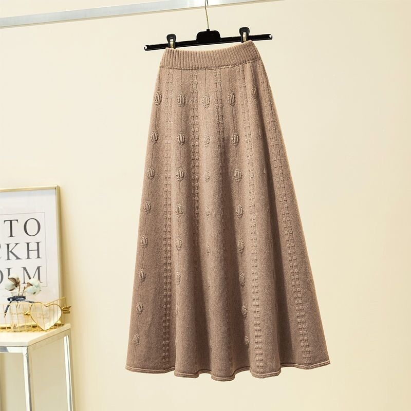 High-waisted A-line Knitted Skirt For Women photo 7