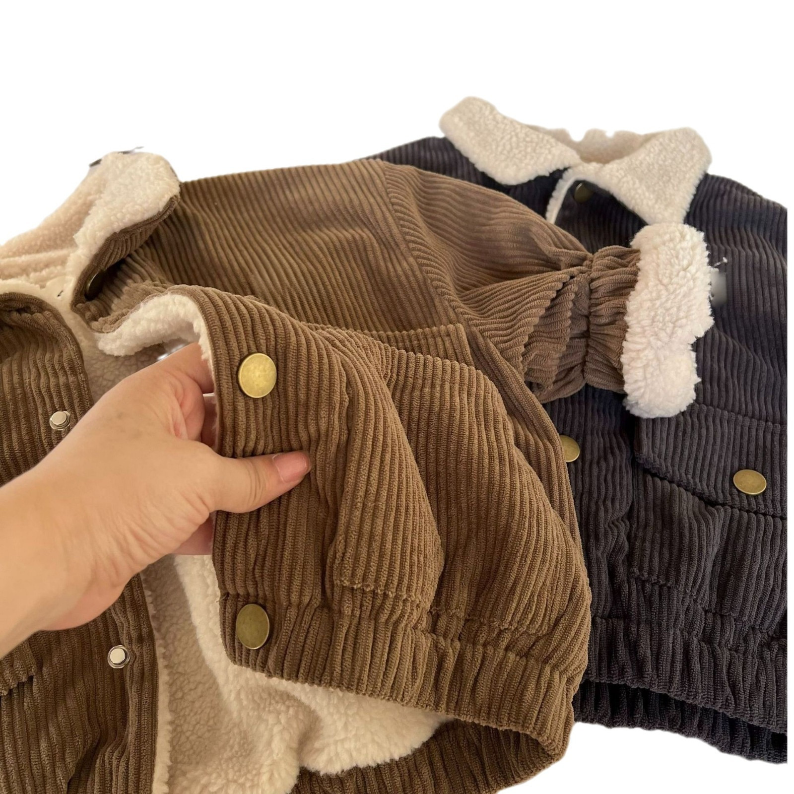 Corduroy Collared Jacket For Boys And Girls photo 5