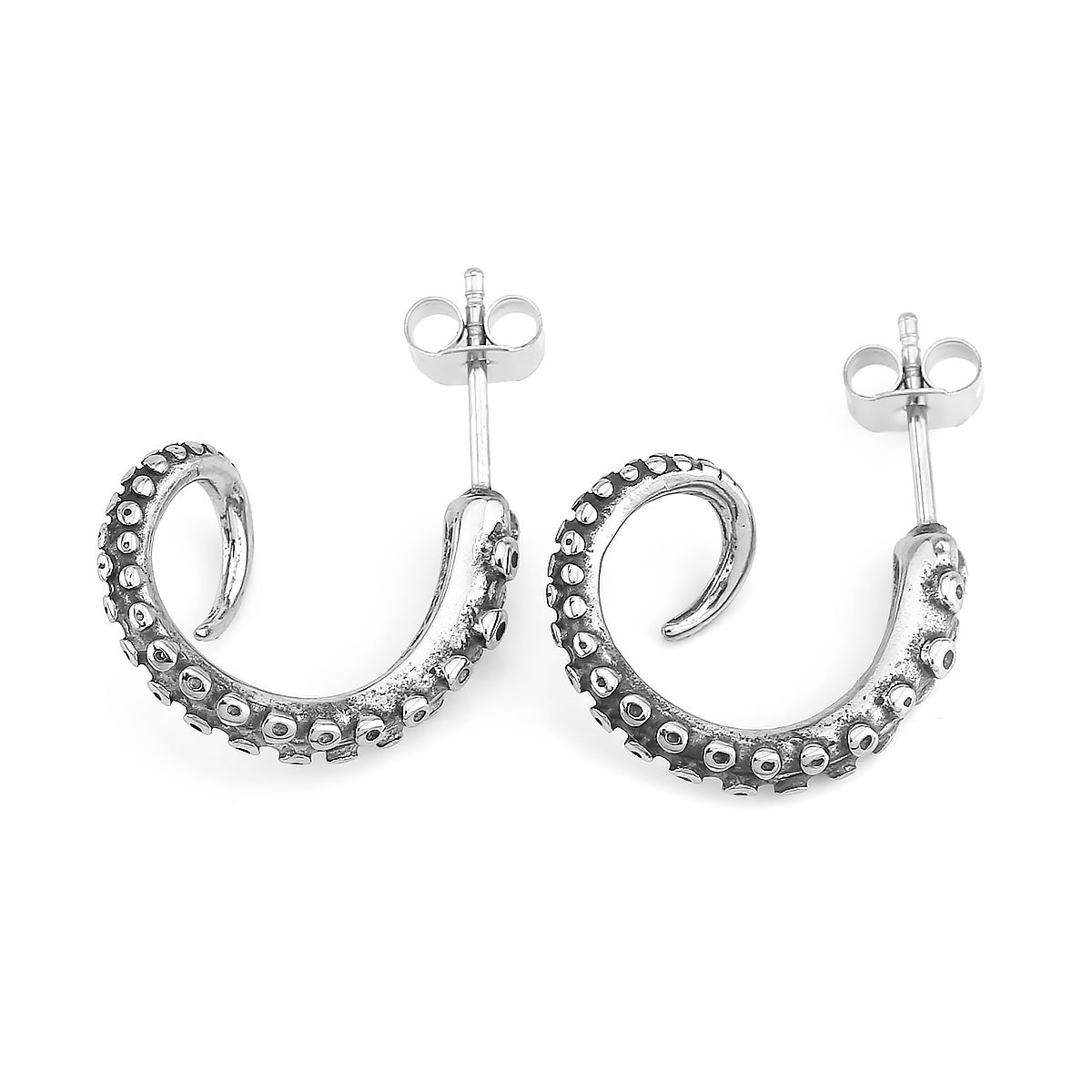 Stainless Steel Octopus Foot Stud Earrings photo 4