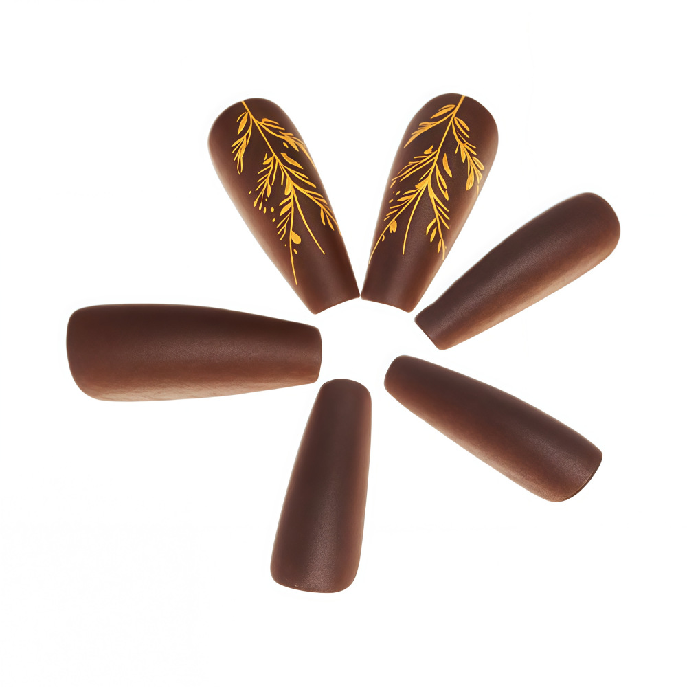Dark Brown European And American Style Nail Tips photo 4