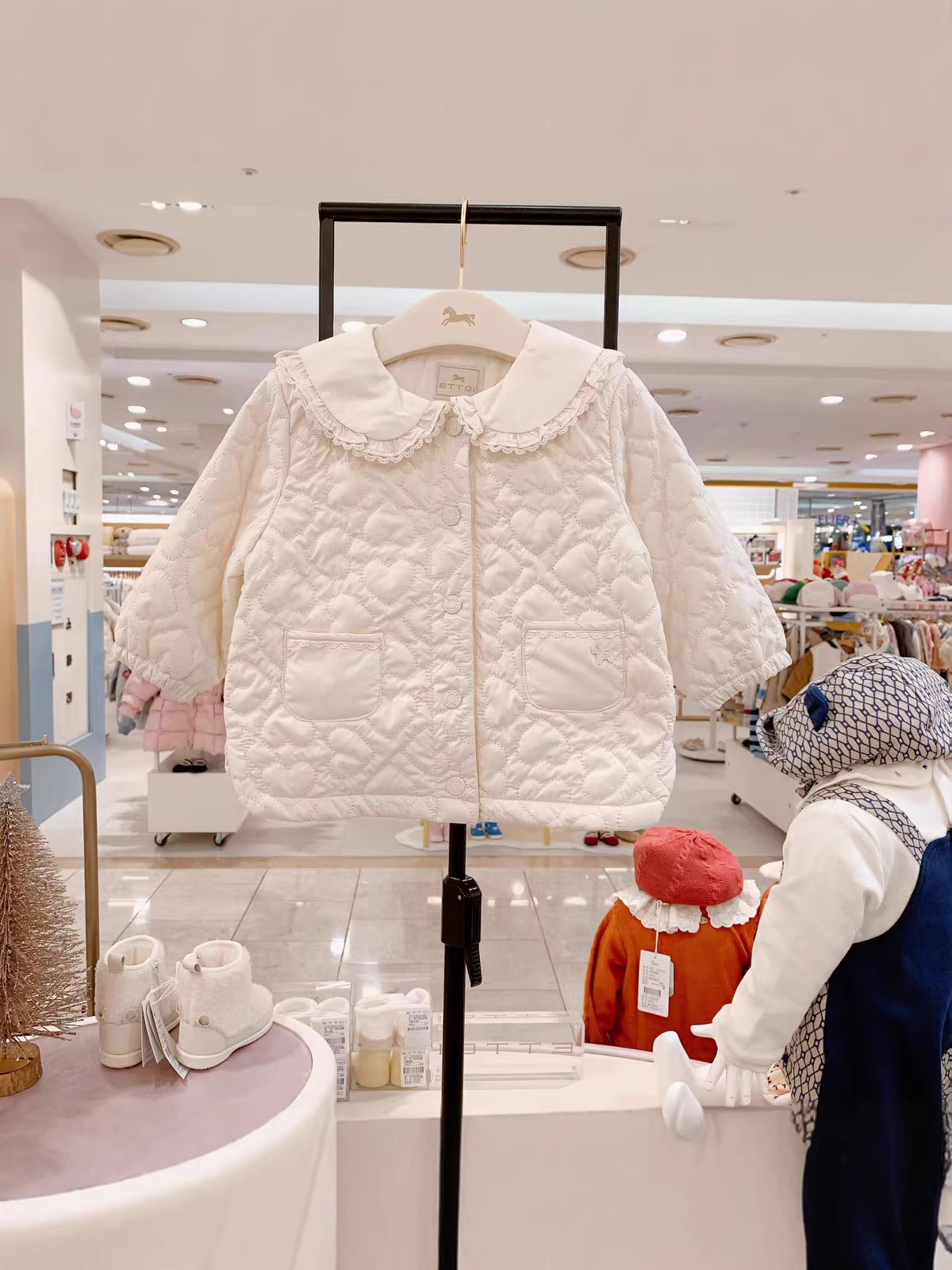 Spring Girls' Lace-trimmed Thin Quilted Jacket photo 4
