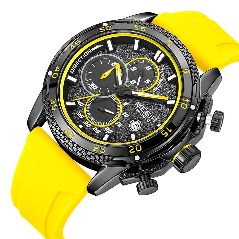 Multifunctional Three-eye Chronograph With Silicone Strap photo 8