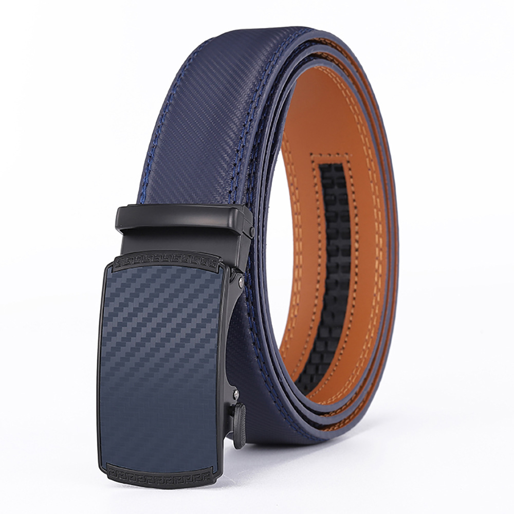Mens Second-layer Leather Belt With Automatic Buckle photo 8