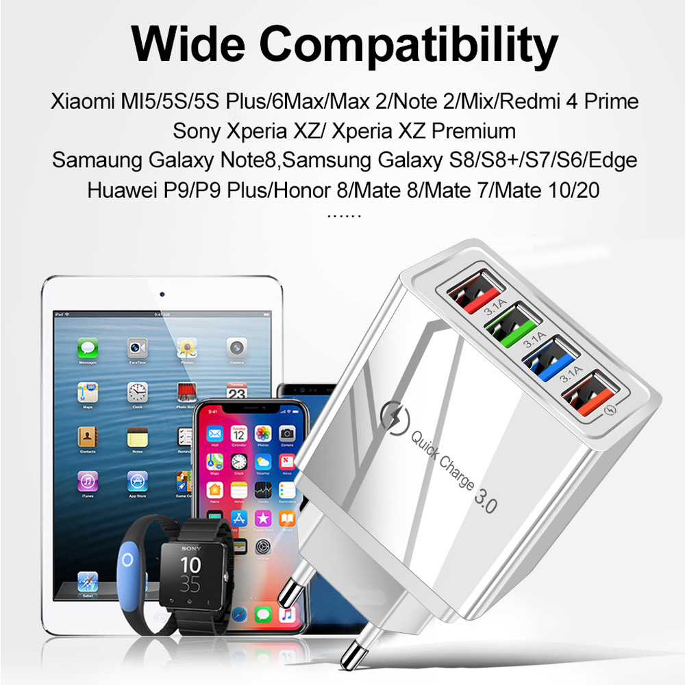 Luminous Color Mobile Phone Charging Head Intelligent 3A photo 8