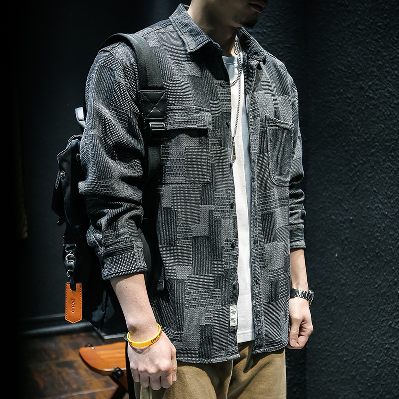 Men's Long-sleeve Denim Shirt For Autumn photo 1