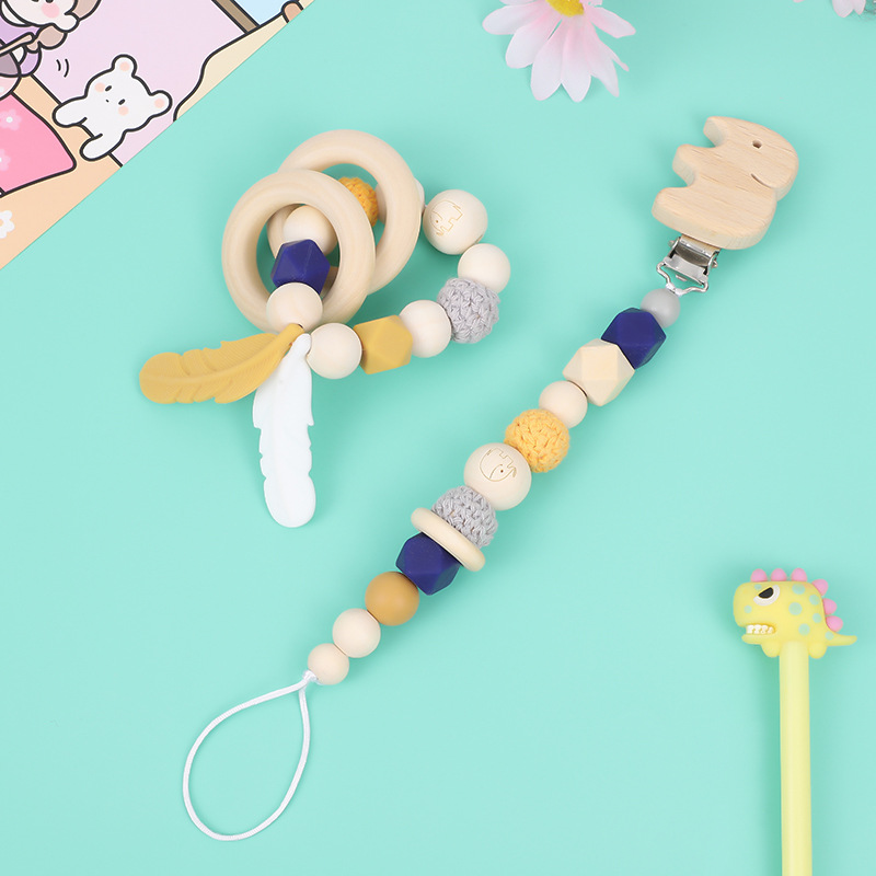 New Childrens Teething Chain Pacifier Teether Toy photo 1