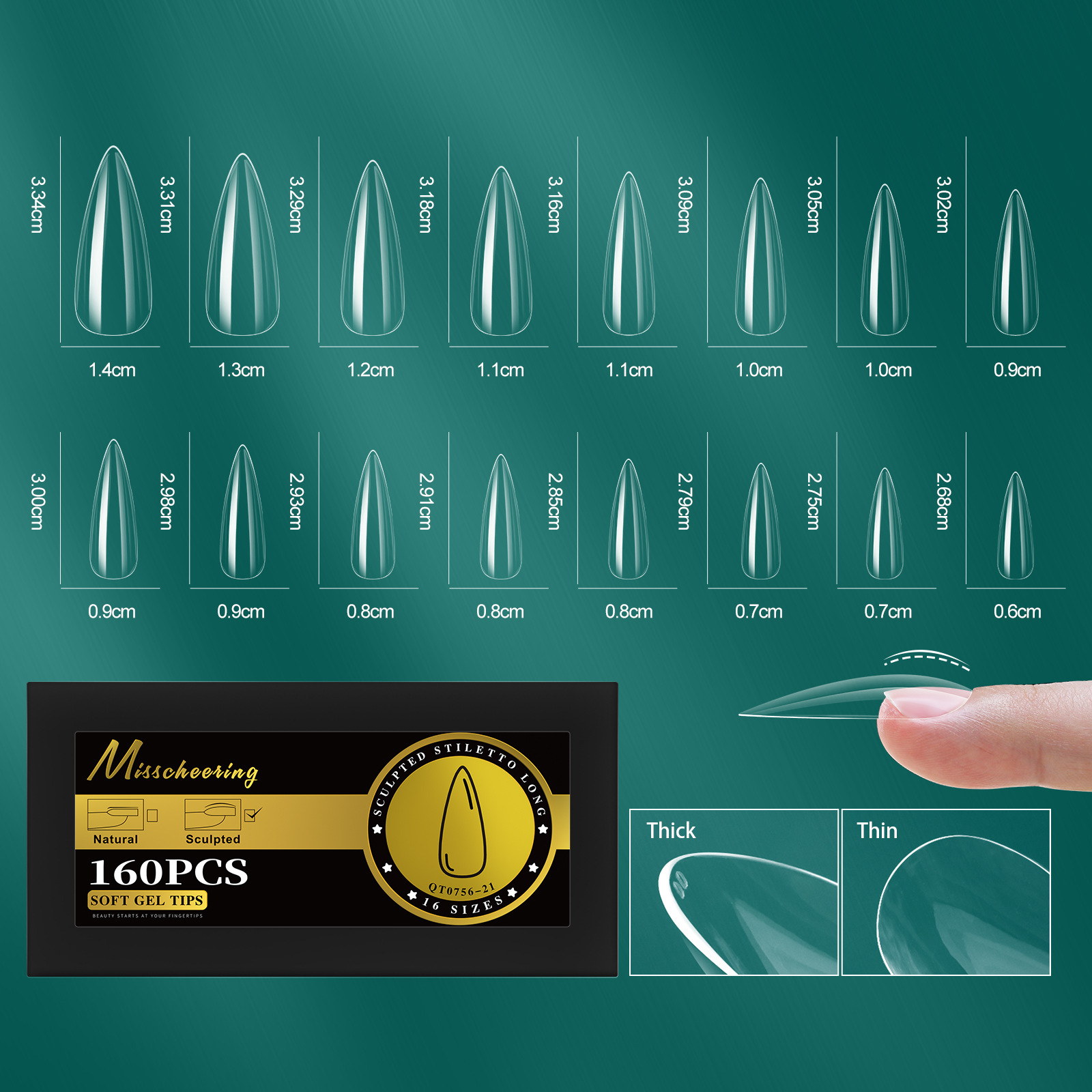 Arched Half-matte False Nails In A Boxed Set Seamless Design photo 8