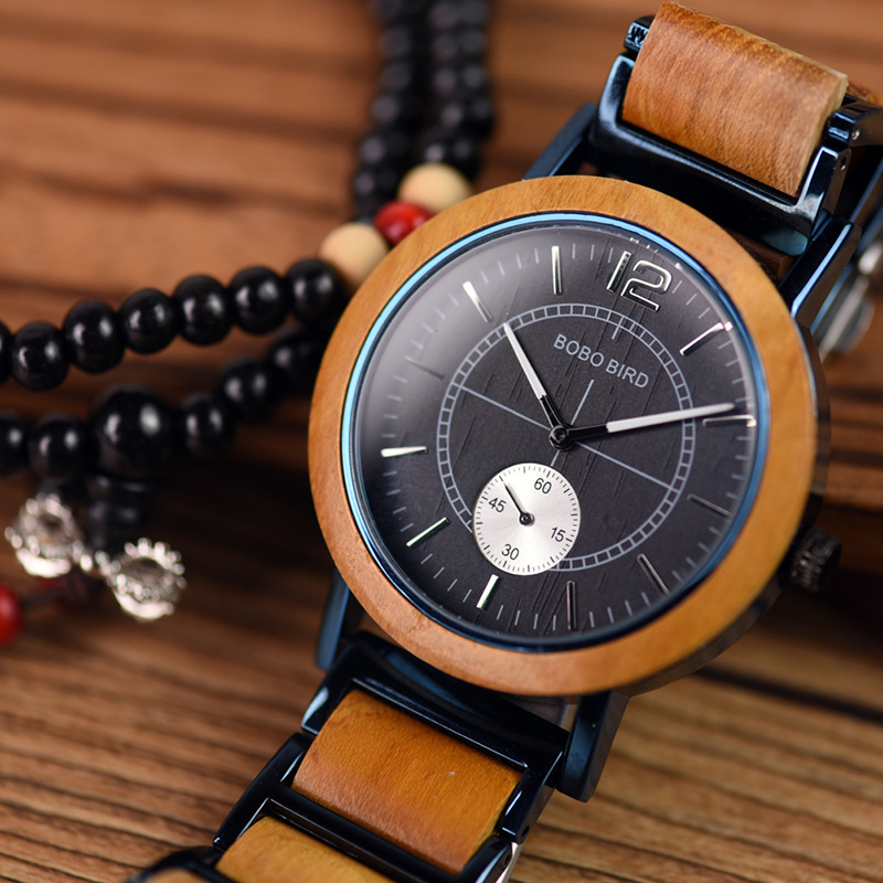 Minimalist-style Classic Wooden Analog Quartz Watch photo 3