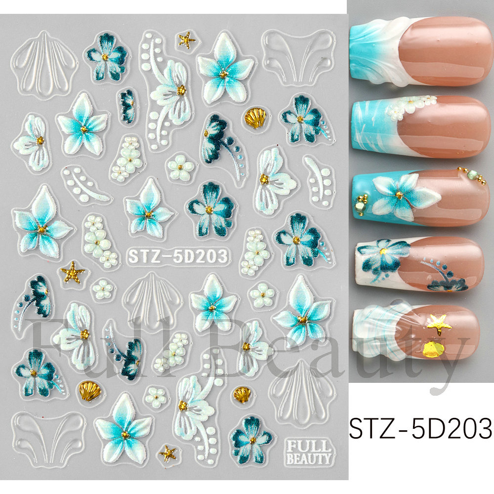 Ins-style Embossed 3D Adhesive Nail Stickers photo 5