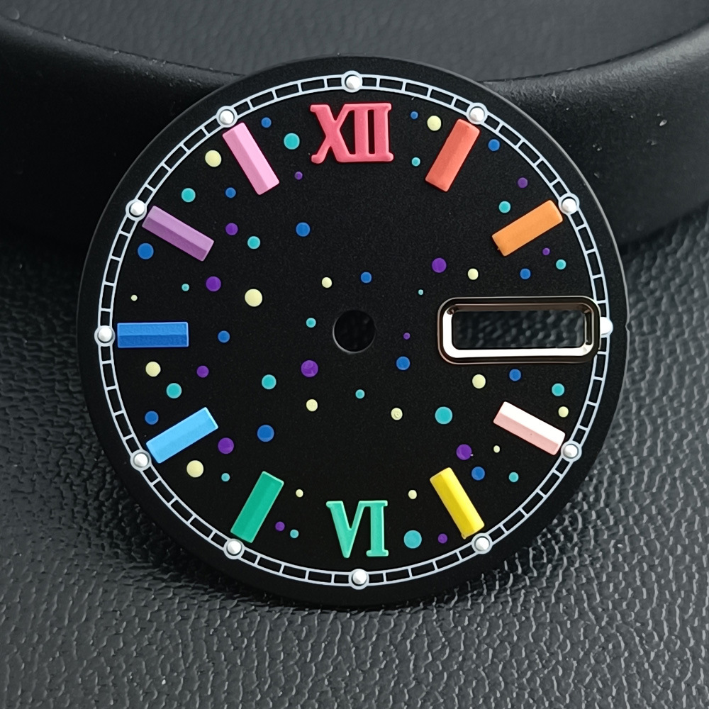 Rainbow Dial Mechanical Movement Watch Dial Replacement Part photo 2