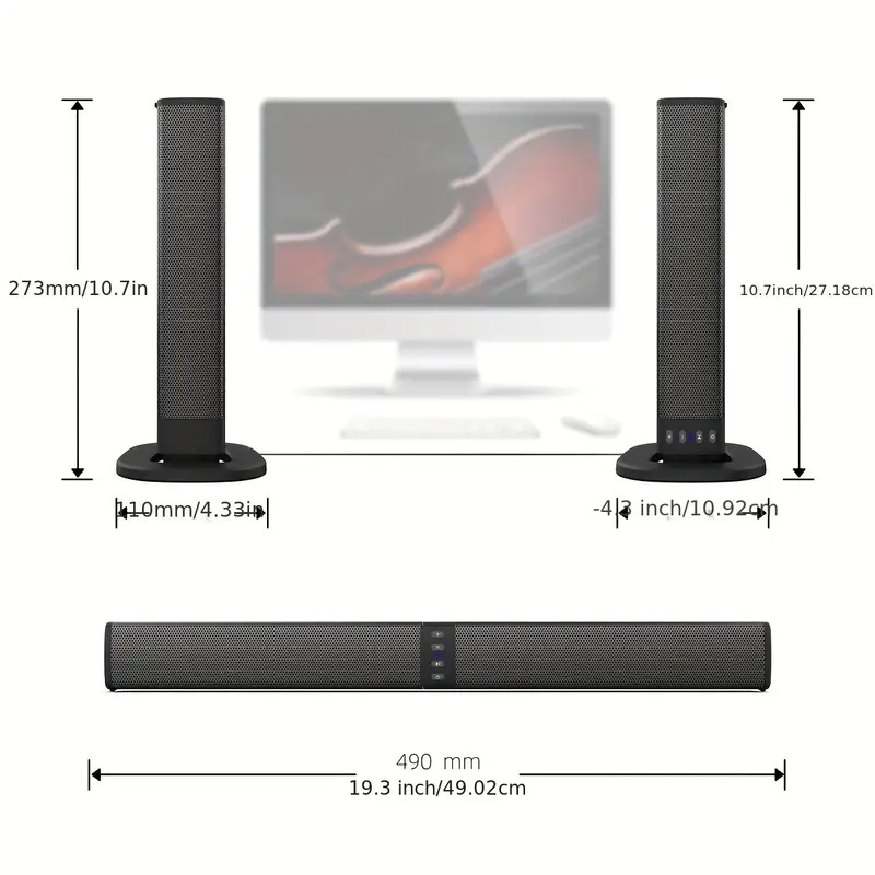 2-in-1 Soundbar For The Living Room Home Bluetooth Speaker With Built-in Soundbar photo 5