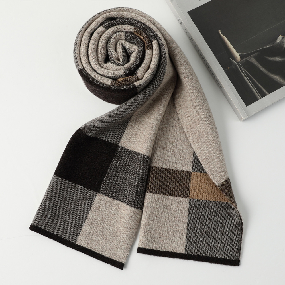 Wool Scarf Warm Neck Warmer Mens photo 8