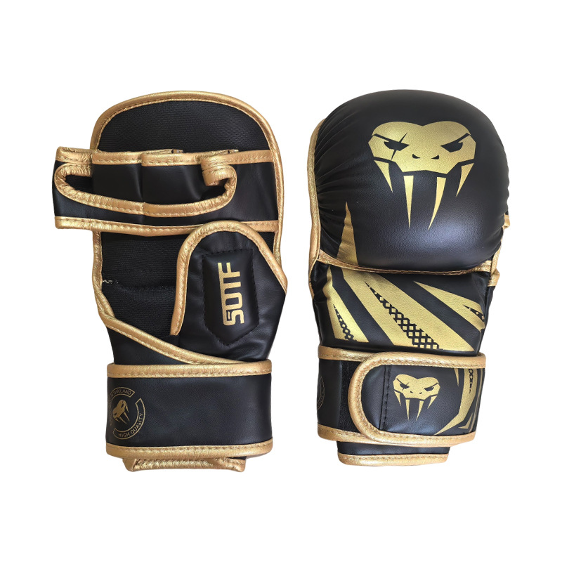 Men's Boxing Half-finger Sanda Gloves photo 2