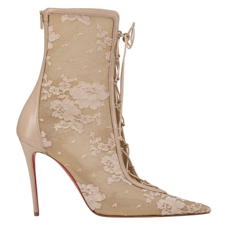 Sexy Sheer High-heeled Lace-up Ankle Boots photo 7