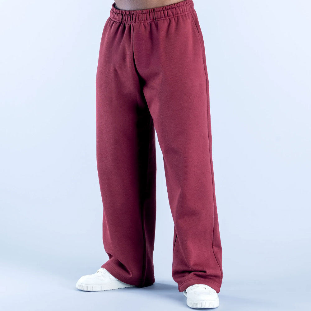 Mens High-waisted Straight-leg Long Casual Athletic Pants photo 5