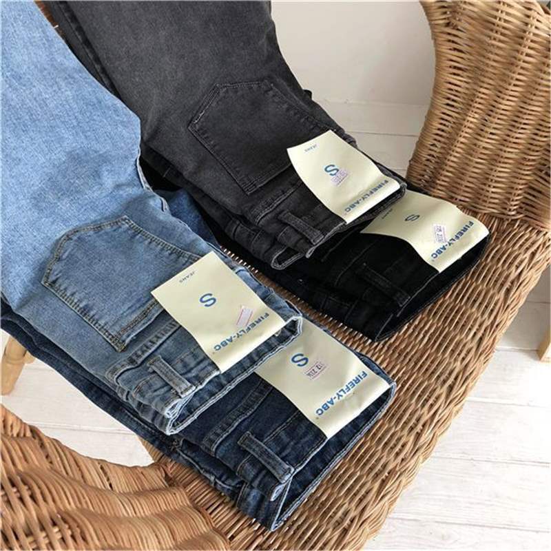 Slimming, Stretchy, Tight-fitting Black And Gray Jeans For Women photo 8