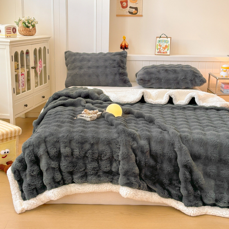 Bubble Double-layer Blanket Thickened For Warmth photo 3
