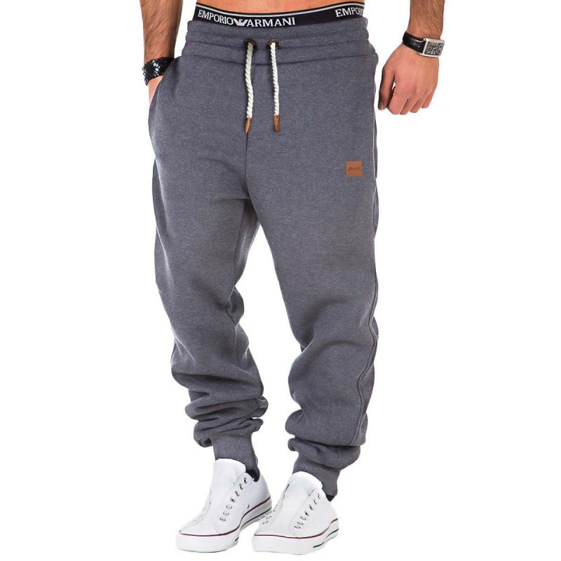 Mens AutumnWinter Patchwork Training Sweatpants photo 2