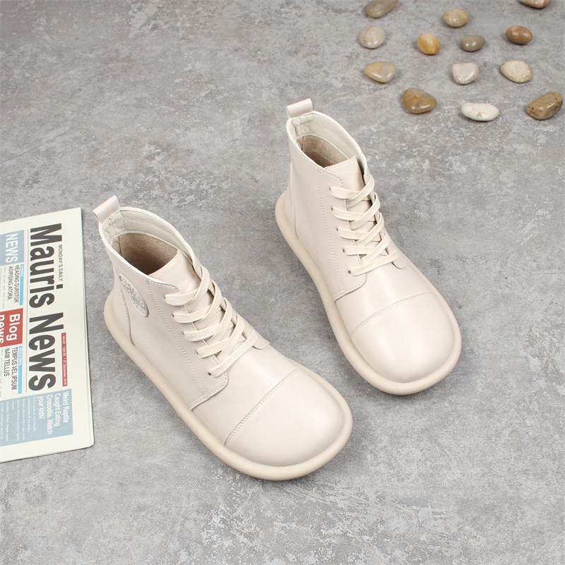 Women's Fleece-lined Lace-up Round-toe Ankle Boots photo 8