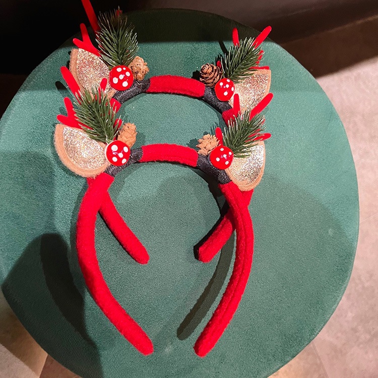 Christmas Ornament Headpiece Cute Antler Hairband photo 1