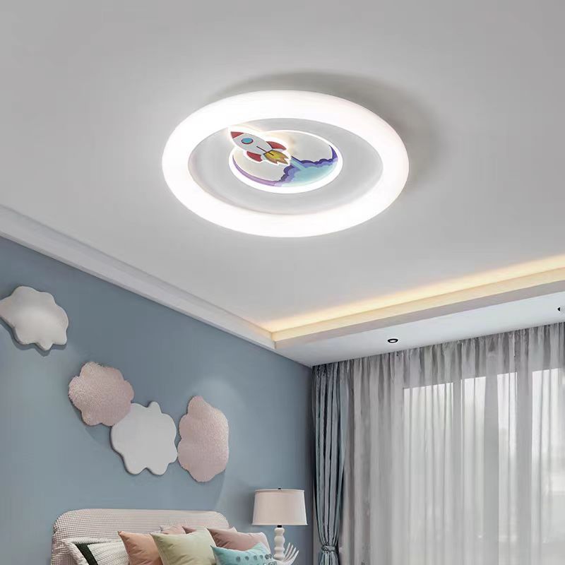 Cartoon Astronaut Airplane Rocket Starry Sky Ceiling Light For Kids Rooms photo 2