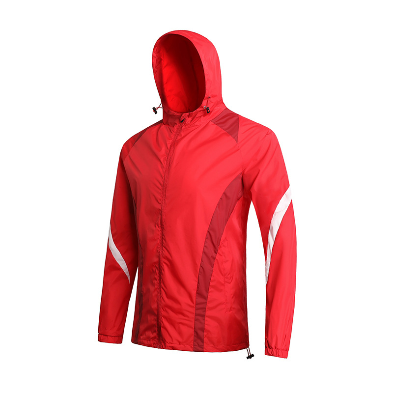 Waterproof Mens And Womens Sports Hooded Trench Coat photo 1