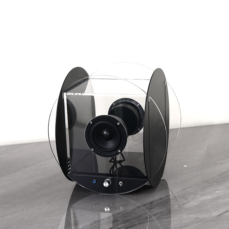 Creative Minimalist Acrylic Retro Bluetooth Round Speaker Ornament photo 6