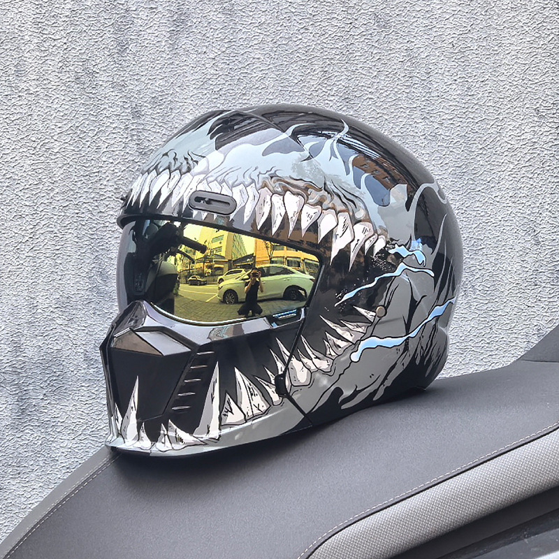 Retro Motorcycle Cruiser Lightweight Full-face Helmet photo 6